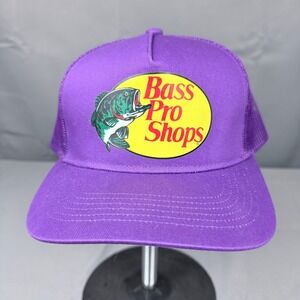 Bass Pro Shops Purple Mesh Trucker Hat Snapback Logo Cap 638BP-032
